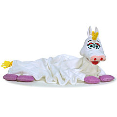 Happy Nappers Cuddleuppets: Unicorn - White-Purple - 2-In-1: Plush Puppet &amp; Blanket