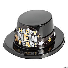 Happy New Year Top Hats - 12 Pc.