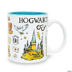 Harry Potter Hogwarts Icons Ceramic Mug  Holds 20 Ounces