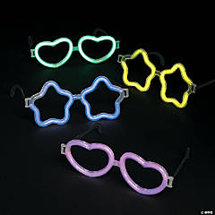 Heart & Star Glow Stick Glasses - 12 Pc.
