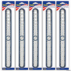 Helix 2-in-1 Circle Ruler Measuring & Compass Tool 12 / 30cm, Pack of 5
