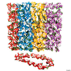 Hibiscus Polyester Leis - 12 Pc.