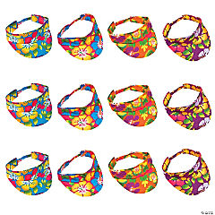 Hibiscus Print Luau Visors