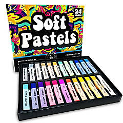 Sargent Art Dustless Chalkboard Chalk, Assorted Colors, 12 Per Box, 24  Boxes at