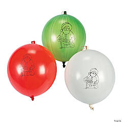 Holiday Latex Punch Ball Balloon Assortment - 12 Pc.