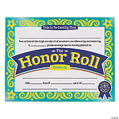 Honor Roll Certificates with Star Border - 180 Pc.