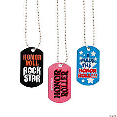 Honor Roll Dog Tag Necklaces - 12 Pc.