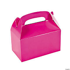 Hot Pink Favor Boxes - 12 Pc.
