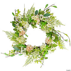 Hydrangea and Fern Spring Floral Berry Wreath 28