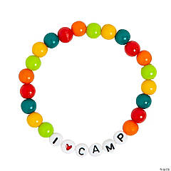I Love Camp Beaded Bracelet Craft Kit - Makes 12