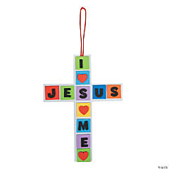 “I Love Jesus, Jesus Loves Me” Cross Craft Kit- Makes 12