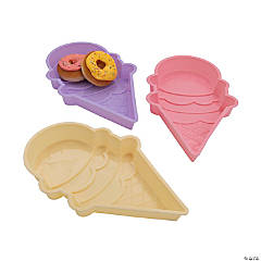 Ice Cream Cone-Shaped Trays - 3 Pc.