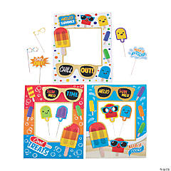 Ice Pop Photo Props with Glitter - 12 Pc.