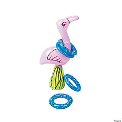 Inflatable Flamingo Ring Toss Game