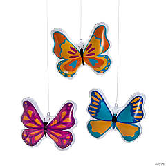 Inflatable Hanging Butterfly Decorations - 12 Pc.