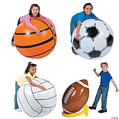 Inflatable Jumbo Sports Ball Assortment Kit - 4 Pc.