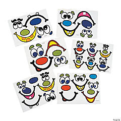 Jack-O’-Lantern Face Stickers - 12 Pc.