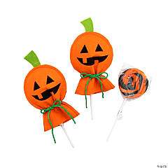 Jack-O’-Lantern Lollipop Covers - 12 Pc.
