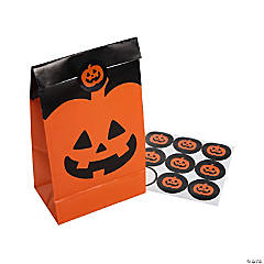 Jack-O'-Lantern Treat Bags with Stickers