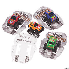 Jesus Crushed My Sins Pull-Back Trucks with Card