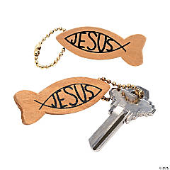 Jesus Fish Keychains - 12 Pc.