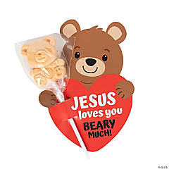 Jesus Loves You Beary Much Lollipop Handouts