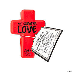 John 3:16 Cross Stress Toys with Card - 12 Pc.