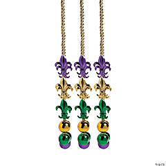 Jumbo Mardi Gras Bead Necklaces - 6 Pc.