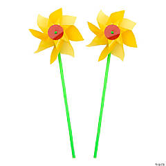 Jumbo Sunflower Pinwheels - 12 Pc.