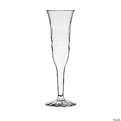 Kaya Collection 5 oz. Clear Plastic Champagne Flutes (96 flutes)