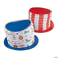 Kid's Bright Carnival Accordion Top Hats - 12 Pc.