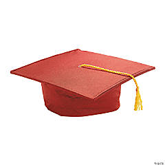 Kids’ Burgundy Shiny Elementary School Graduation Mortarboard Hat