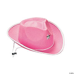 Kids’ Pink Cowgirl Hats - 12 Pc.