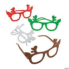 Kids’ Reindeer Novelty Glasses - 12 Pc.