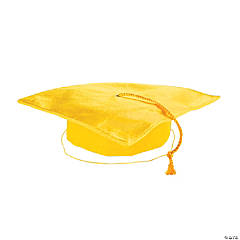 Kids’ Yellow Shiny Elementary School Graduation Mortarboard Hat