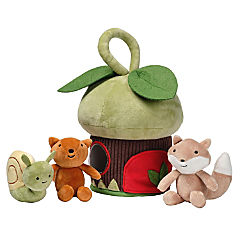 Lambs &amp; Ivy Treehouse Soft Plush Interactive Play Set with Stuffed Animal Toys
