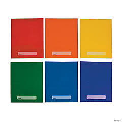 Laminated Rainbow Pocket Folders - 12 Pc.
