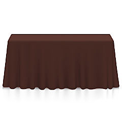 Lann's Linens 90" x 156" Rectangular Wedding Banquet Polyester Fabric Tablecloth - Chocolate