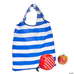 Large Patriotic Foldable Tote Bags - 6 Pc.