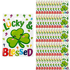 Large Plastic Religious St. Patrick’s Day Goody Bags - 50 Pc.