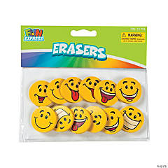Large Smile Face Erasers
