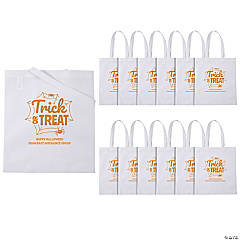 Large White Personalized Trick-or-Treat Tote Bags