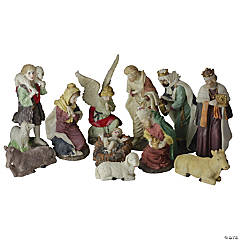 LB International - 11-Piece Set Christmas Nativity Resin Figurines 8