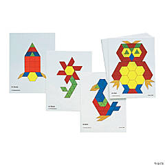 Learning Advantage Pattern Block Activity Cards, 20 Per Pack, Set of 3 Packs