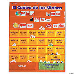 Learning Resources Spanish Syllables Pocket Chart with Cards