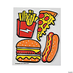 Oversized Funtastic Food Stickers - 12 Pc.