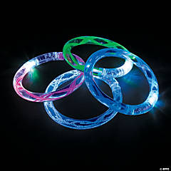 LED Light-Up Flashing Bracelets - 12 Pc.
