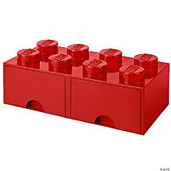 Lego Storage Brick 2 Drawer Bright Red