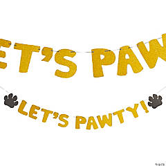 Let’s Pawty Glitter Garland