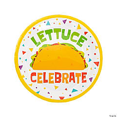 Lettuce Celebrate Taco Party Dinner Paper Plates - 8 Ct.
